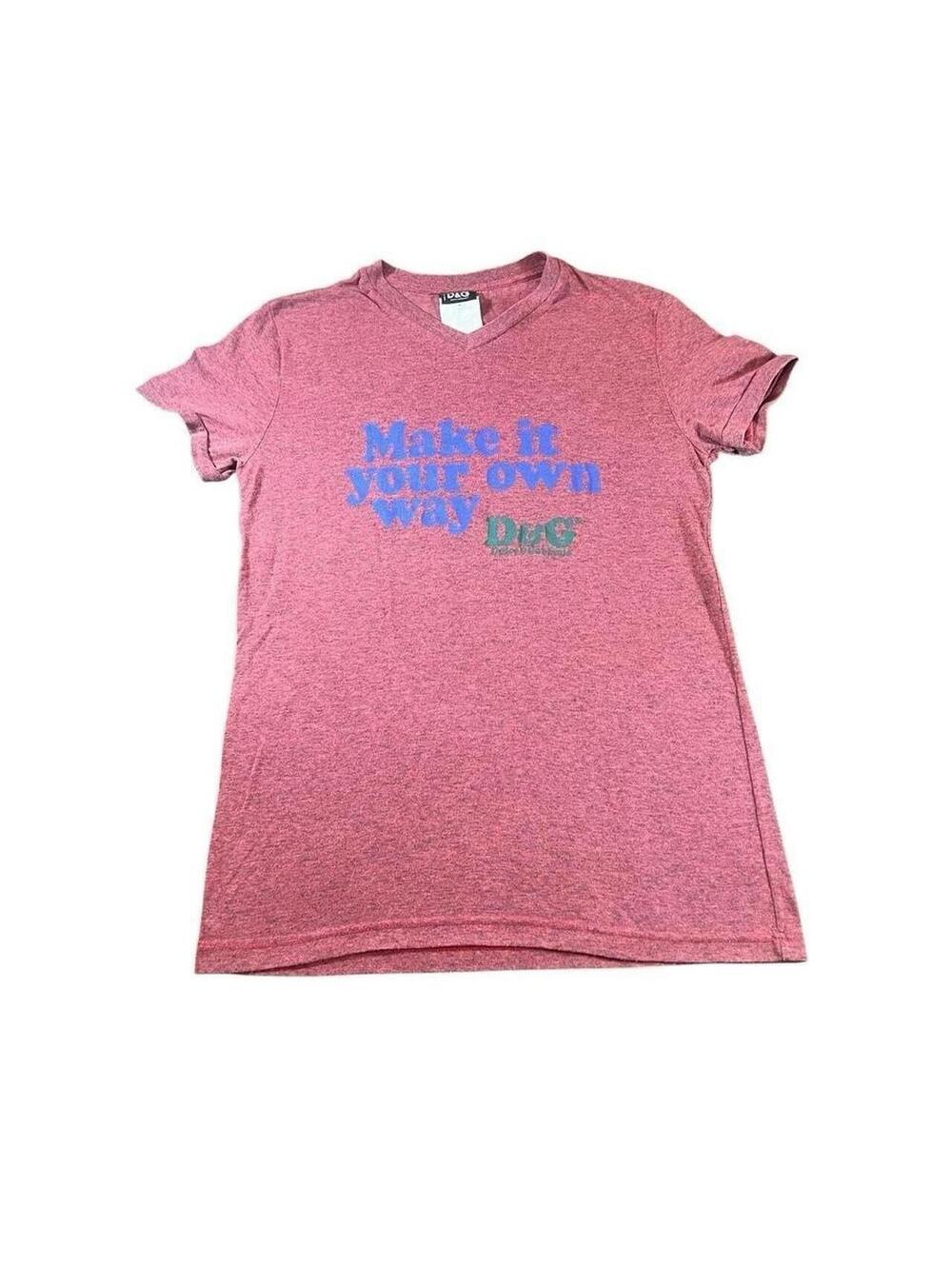 Vintage Dolce & Gabbana “Make it Your Own Way” Maroon Graphic Tee